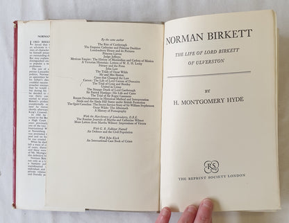 Norman Birkett  The Life of Lord Birkett of Ulverston  by H. Montgomery Hyde