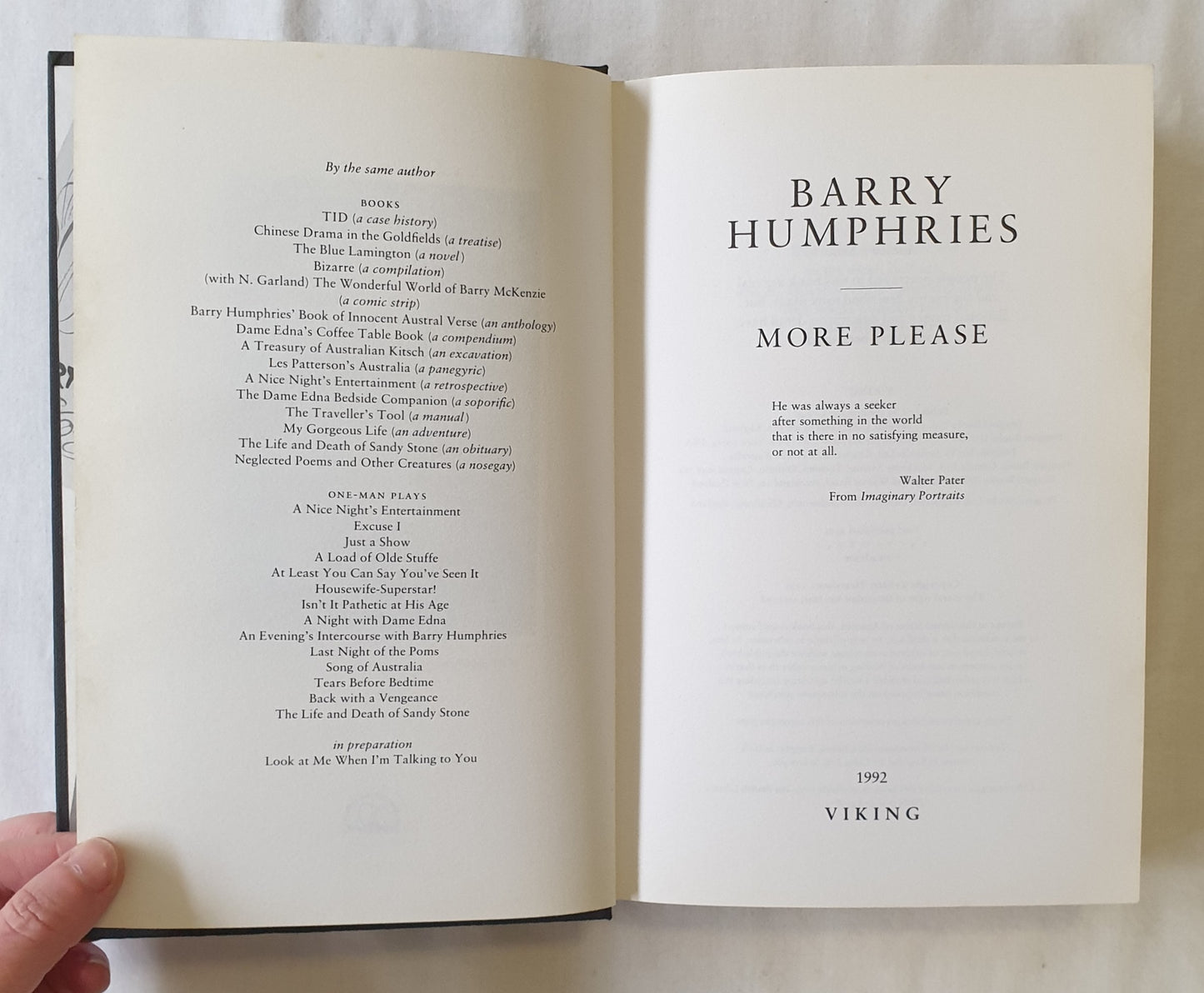More Please by Barry Humphries