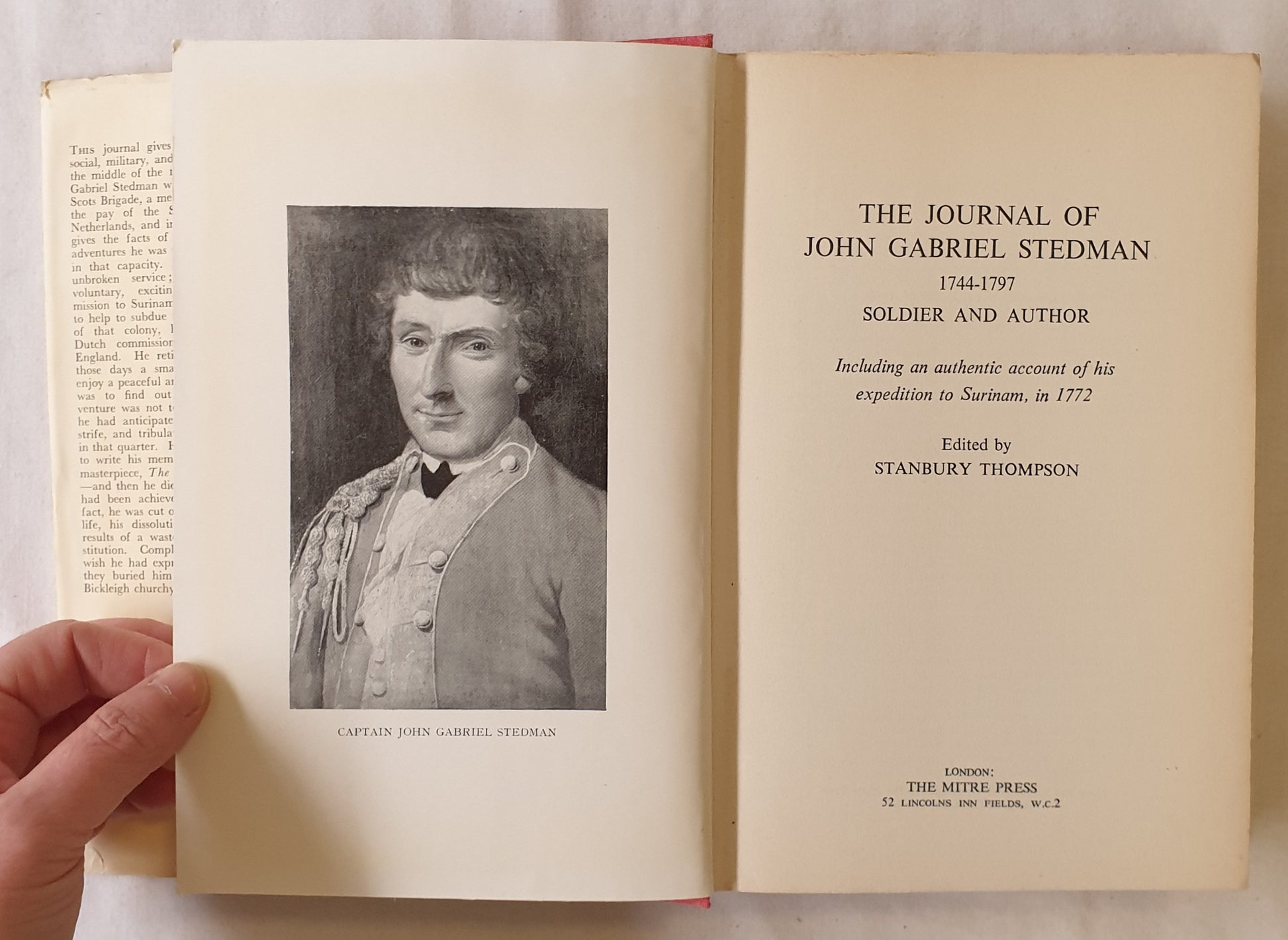 Journal of John Gabriel Stedman Edited by Stanbury Thompson
