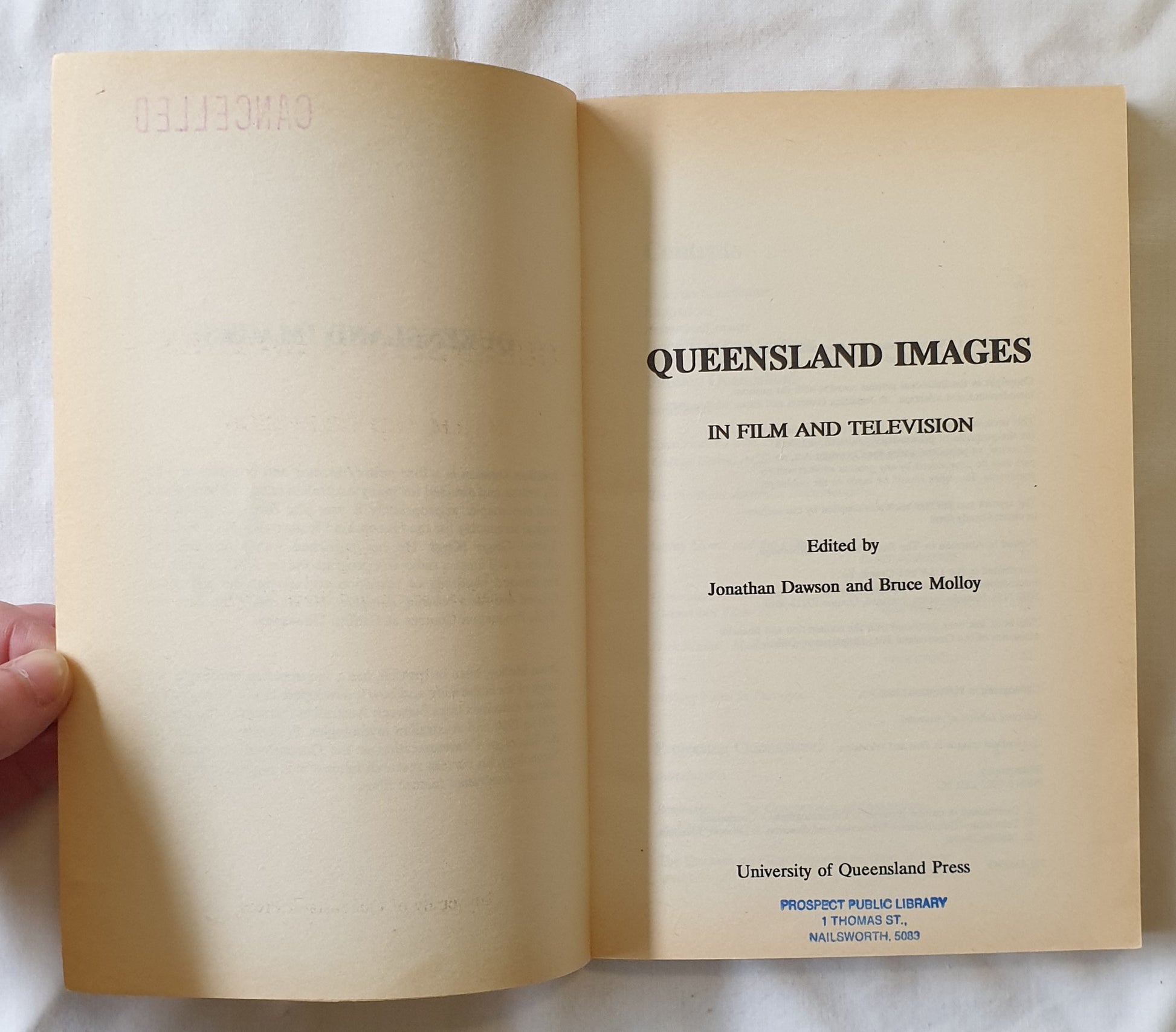 Queensland Images  In Film and Television  Edited by Jonathan Dawson and Bruce Molloy