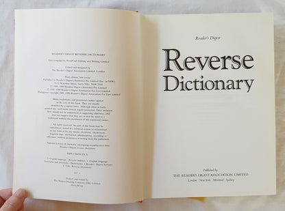 Reader’s Digest Reverse Dictionary