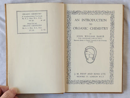 An Introduction to Organic Chemistry by John William Baker