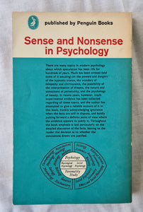 Sense and Nonsense in Psychology by H. J. Eysenck