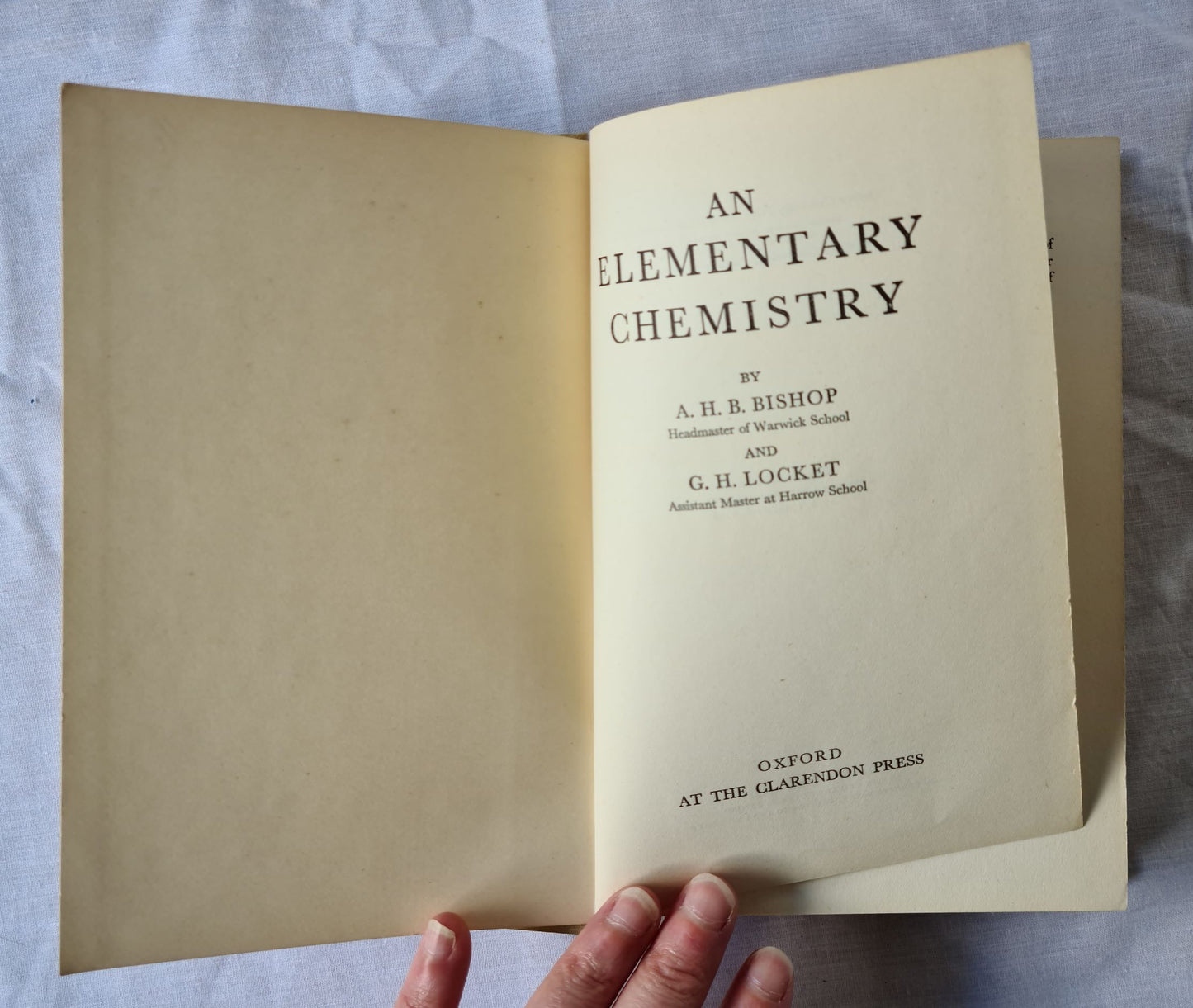 An Elementary Chemistry by A. H. B. Bishop and G. H. Locket