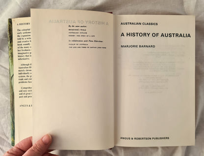 A History of Australia by Marjorie Barnard