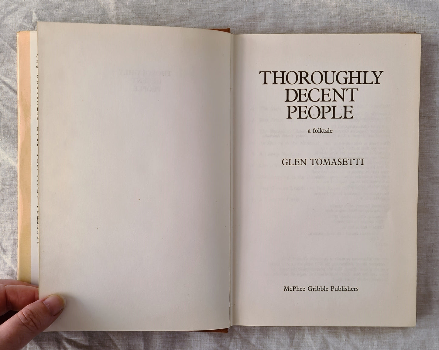 Thoroughly Decent People by Glen Tomasetti