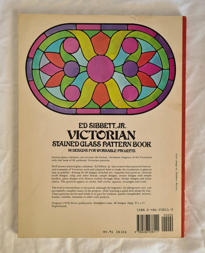 Victorian Stained Glass Pattern Book by Ed Sibbett, JR.