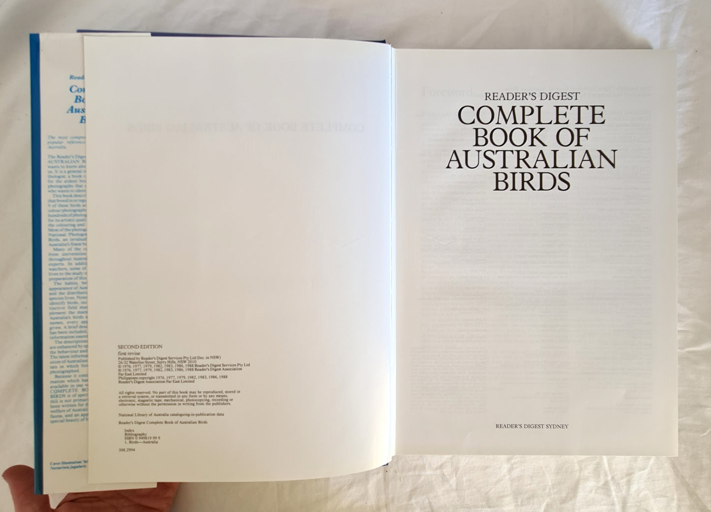 Reader’s Digest Complete Book of Australian Birds by Richard Schodde and Sonia C. Tidemann