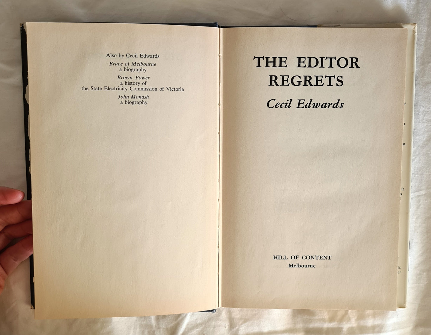 The Editor Regrets by Cecil Edwards
