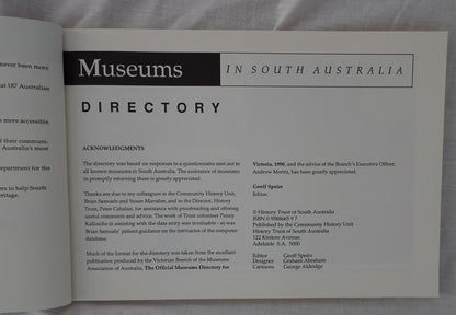 Museums in South Australia by Geoff Speirs - Community History Unit