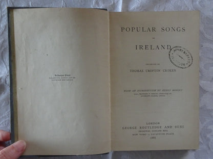 Popular Songs of Ireland by Thomas Crofton Croker
