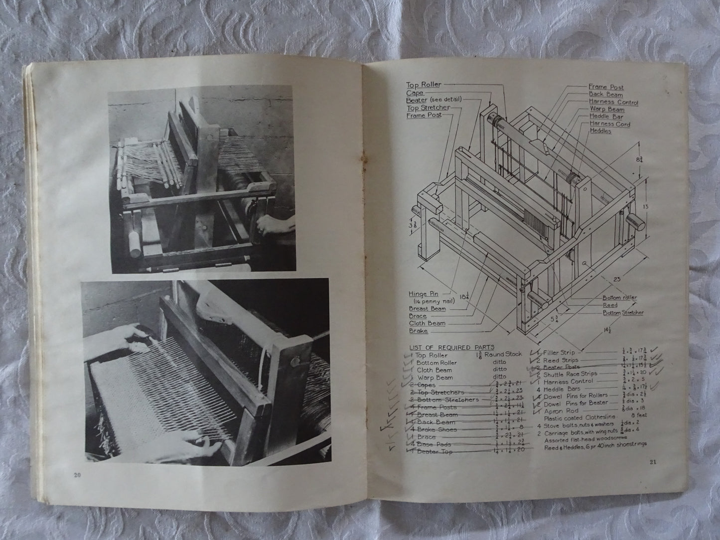 Build or Buy A Loom and Patterns For Pick-Ups by Harriet Tidball