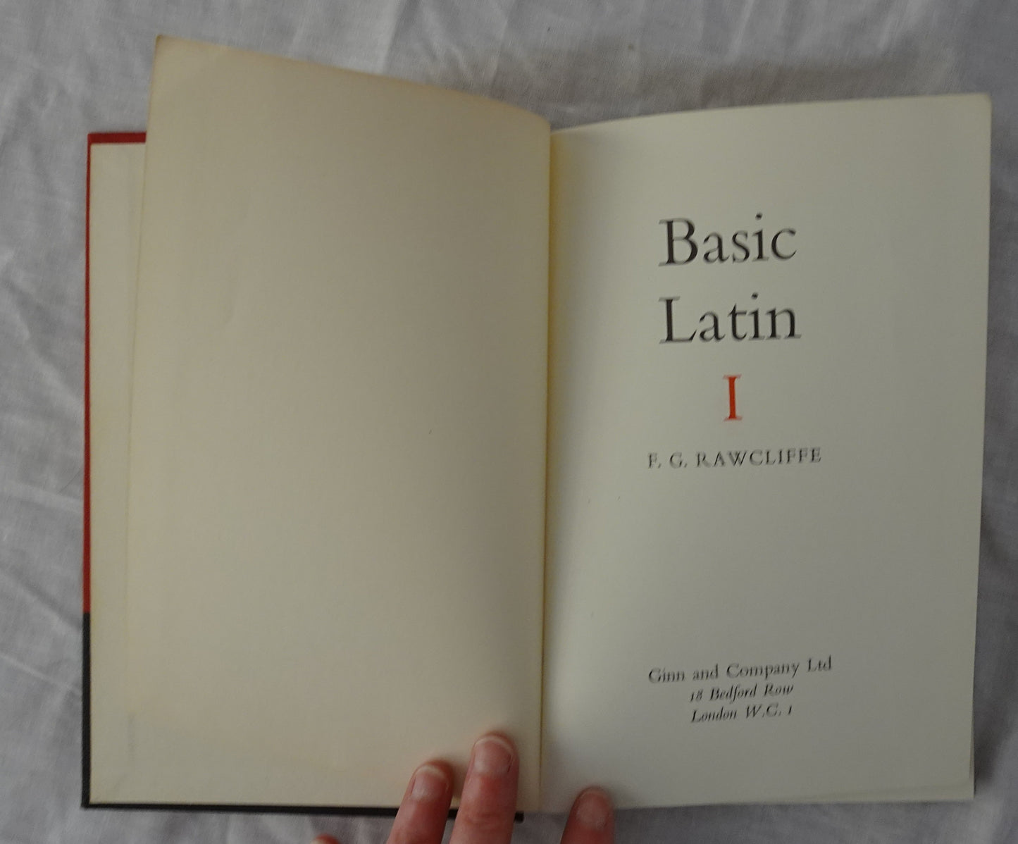 Basic Latin I by F. G. Rawcliffe