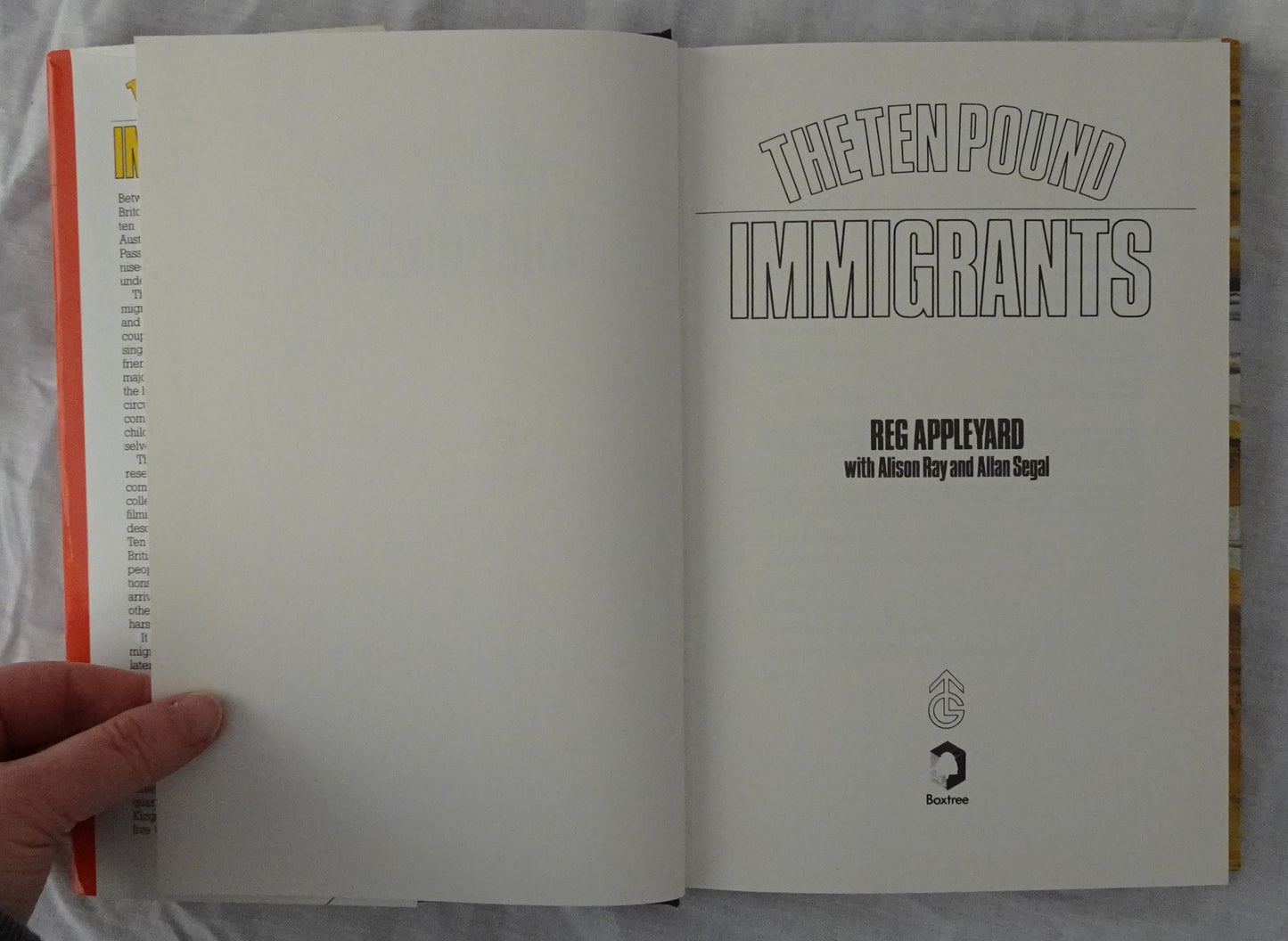 The Ten Pound Immigrants by Reg Appleyard