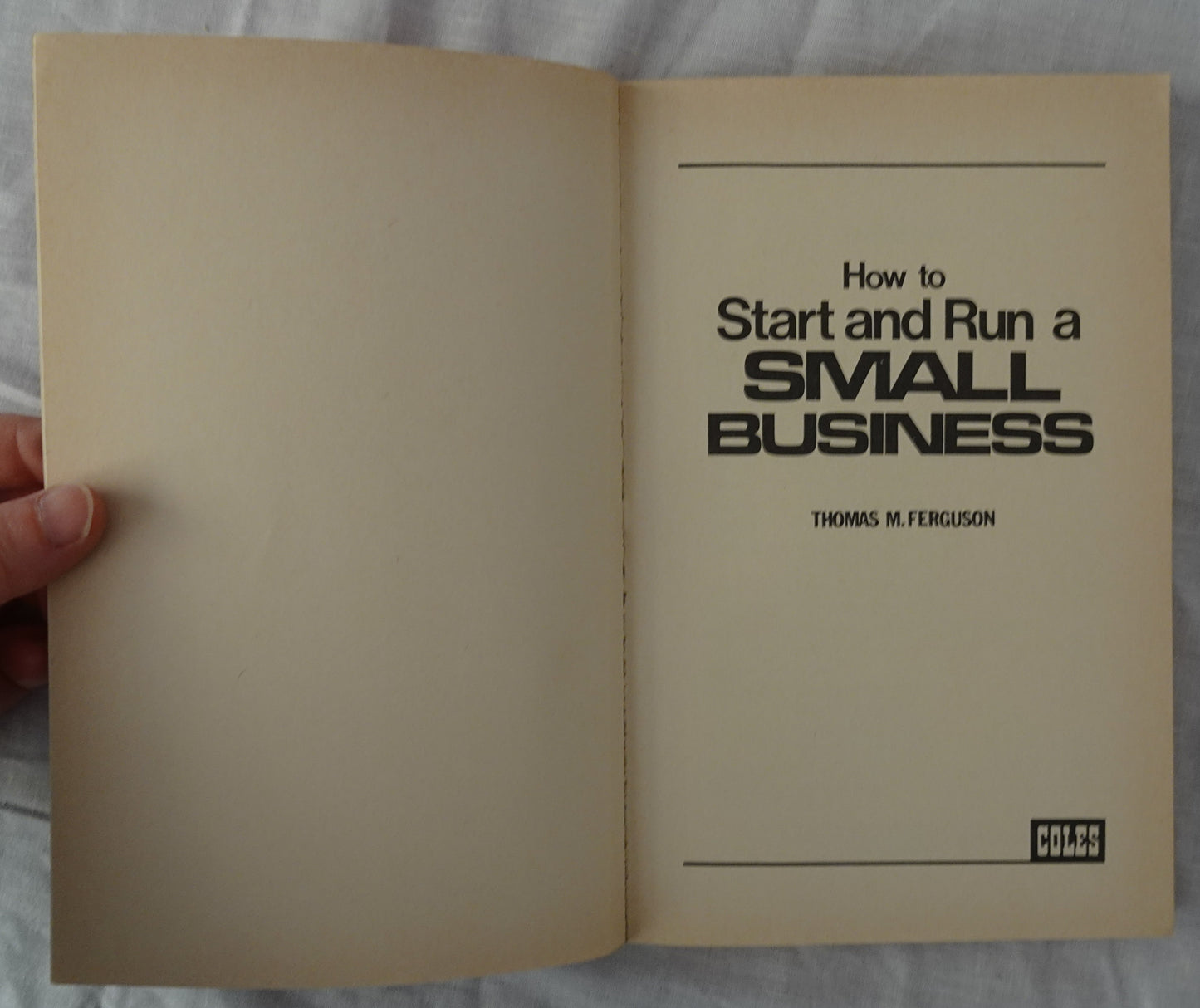 How to Start and Run a Small Business by Thomas M. Ferguson