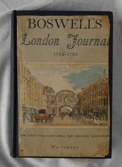 Boswell’s London Journal  1762-1763  Prepared by Frederick A. Pottle