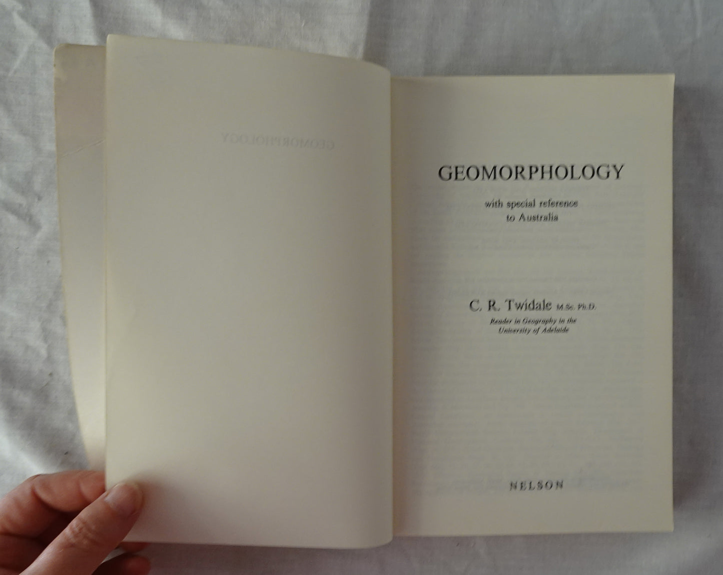 Geomorphology by C. R. Twidale