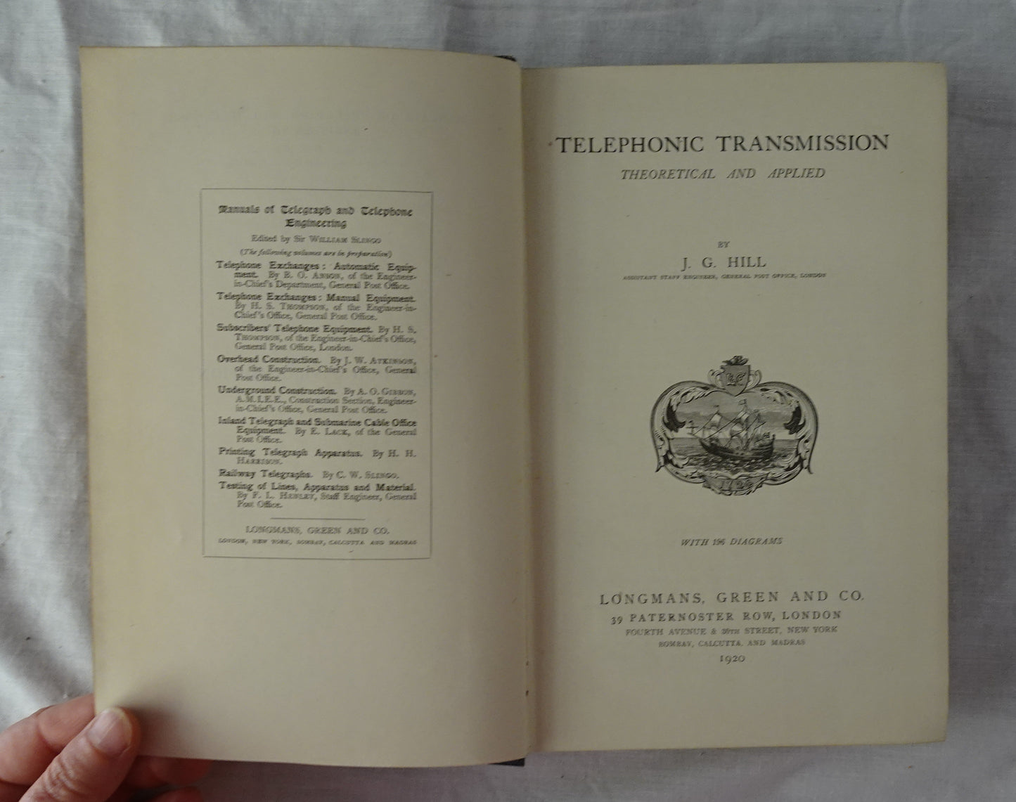 Telephonic Transmission by J. G. Hill