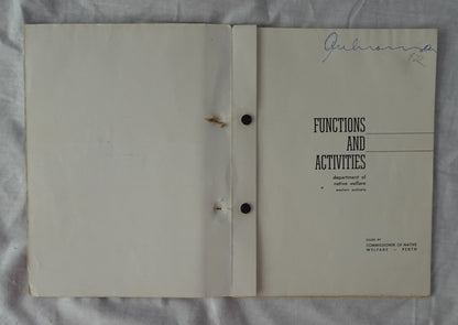 Functions and Activities F. E. Gare