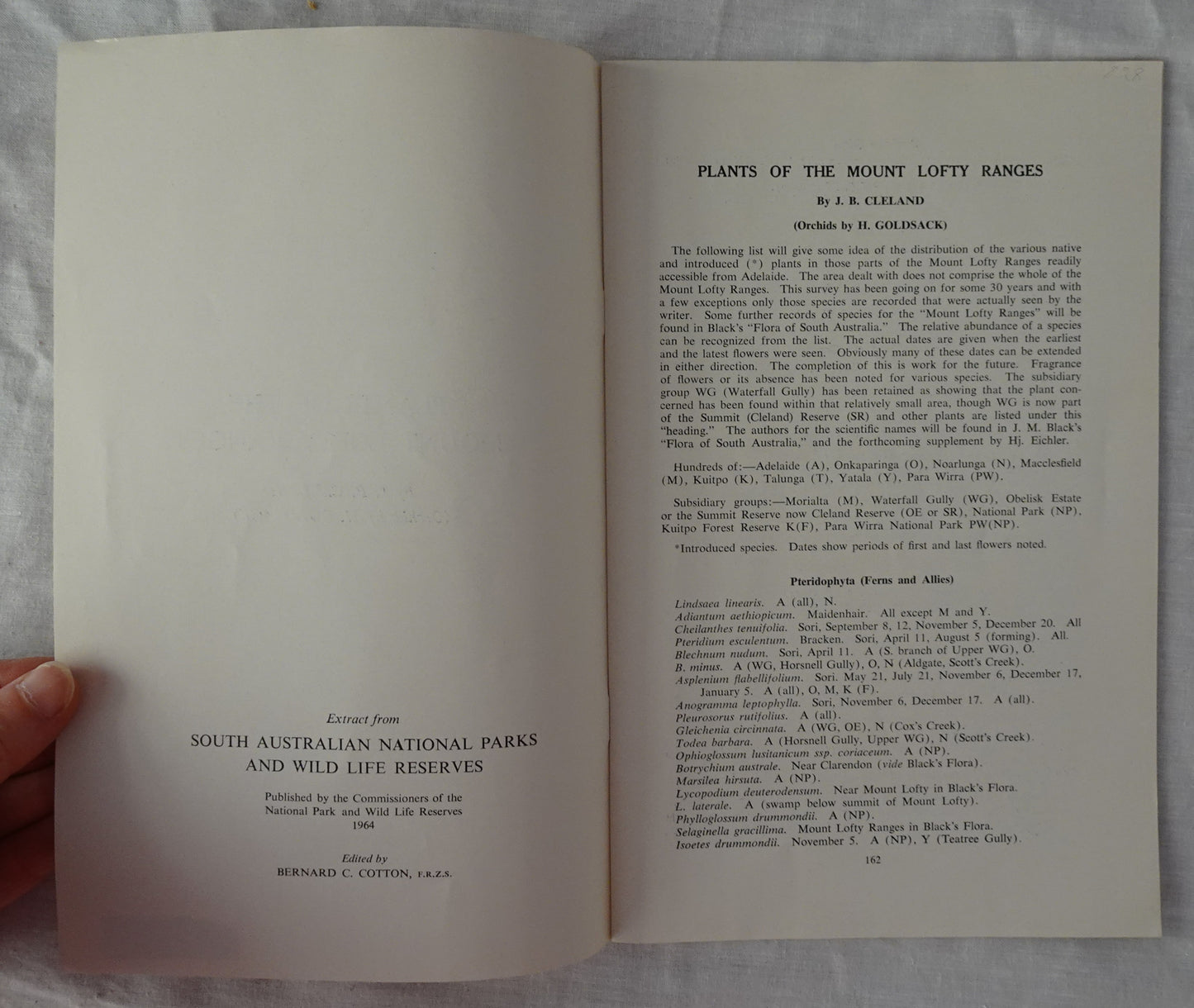 Plants of the Mount Lofty Ranges by J. B. Cleland