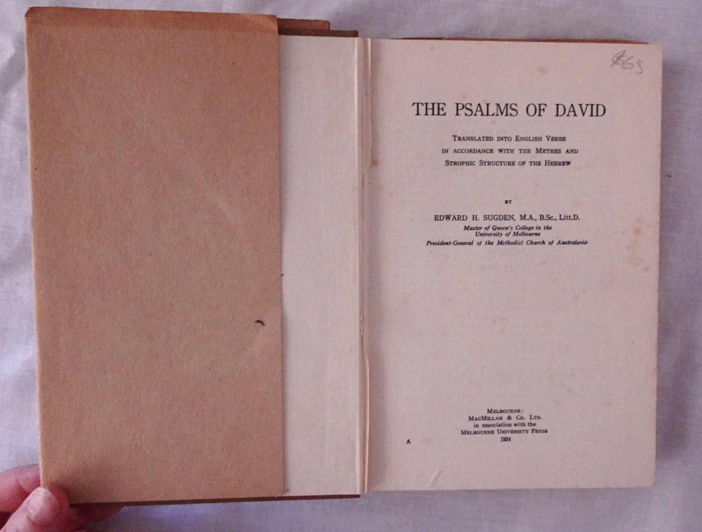 The Psalms of David by Edward H. Sugden