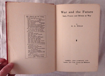 War and the Future by H. G. Wells