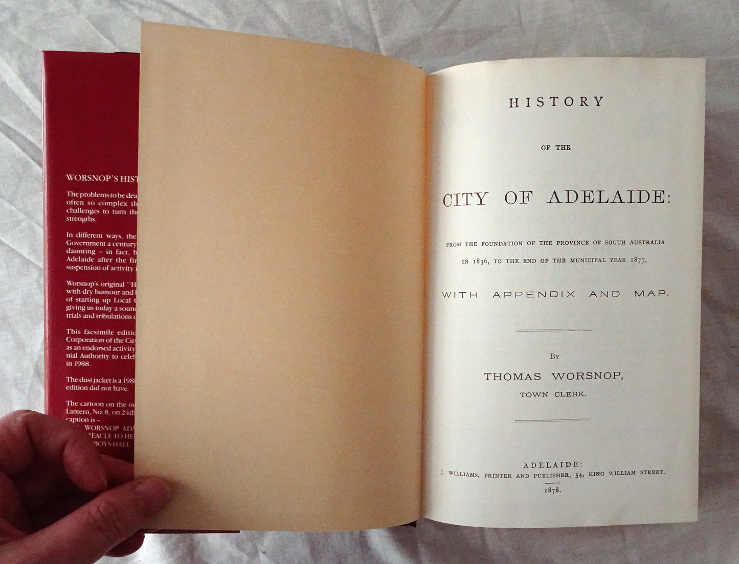 History of the City of Adelaide by Thomas Worsnop
