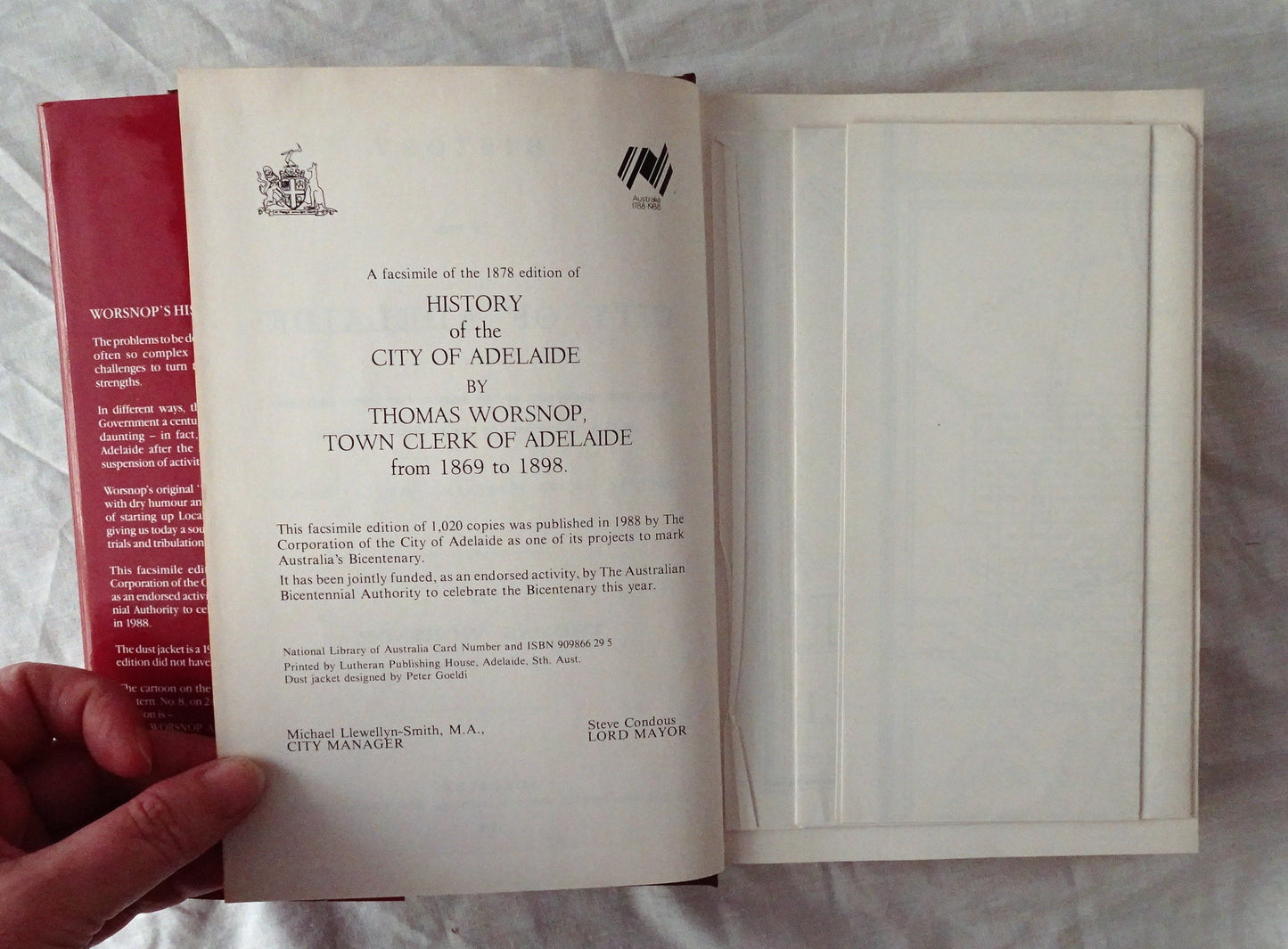 History of the City of Adelaide by Thomas Worsnop