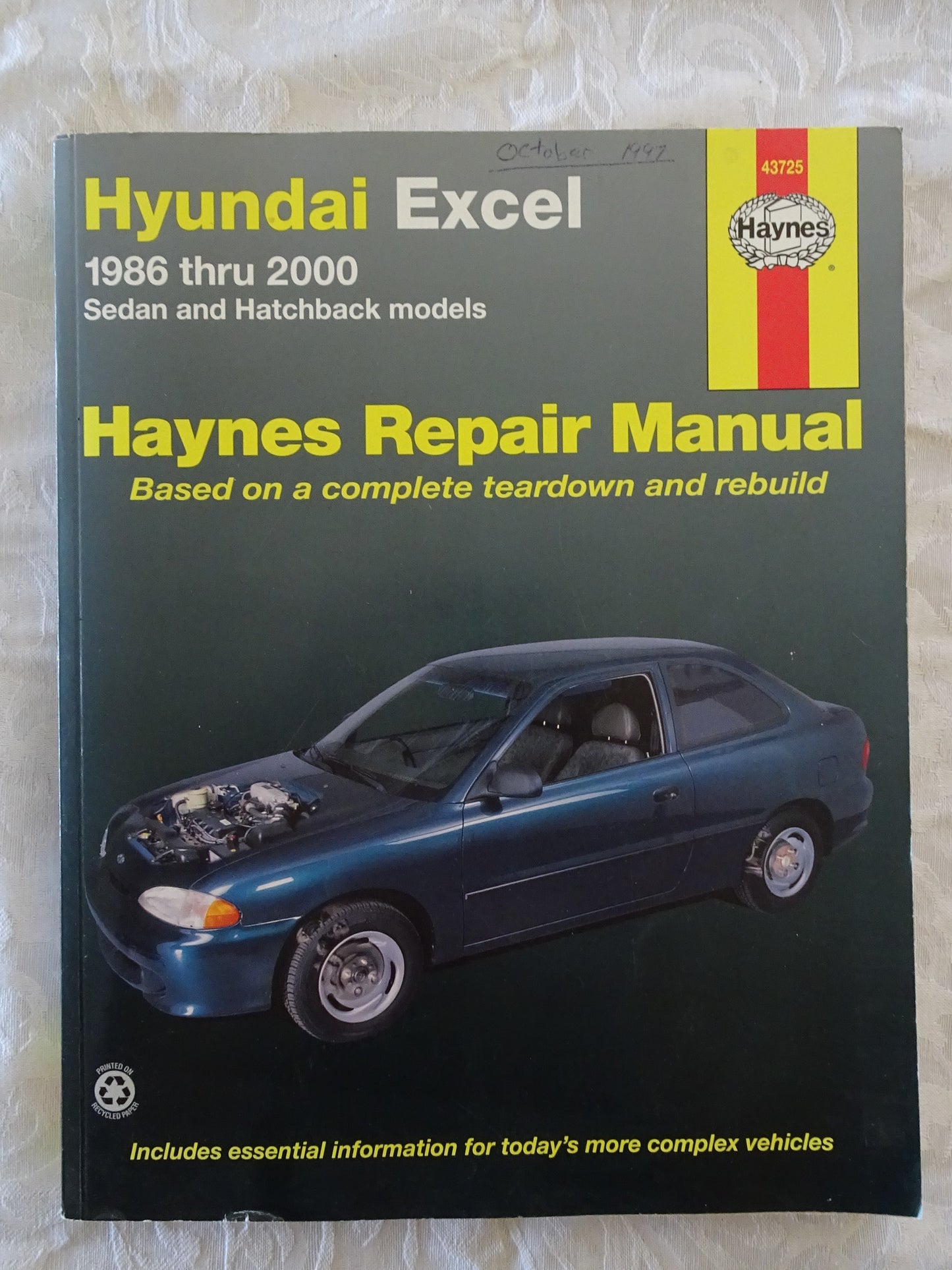 Hyundai Excel 1986 thru 2000 Haynes Repair Manual