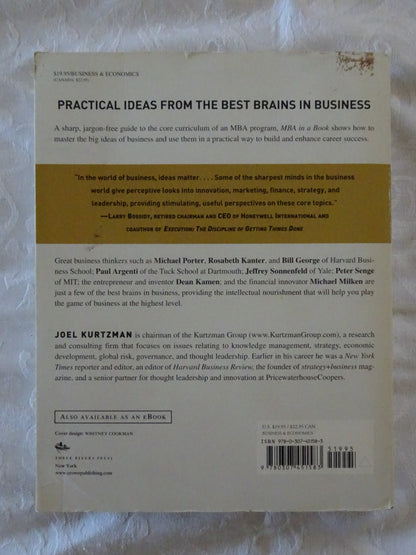 MBA In A Book by Joel Kurtzman et al.