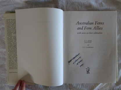 Australian Ferns and Fern Allies by D. L. Jones & S. C. Clemesha
